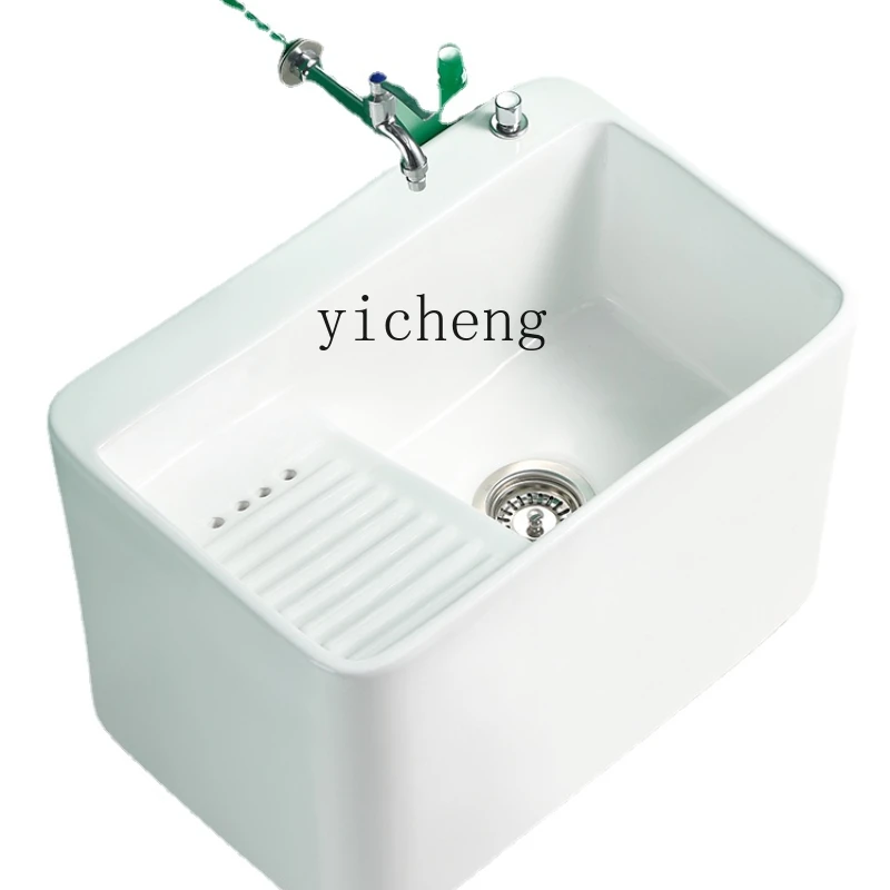 Xl Ceramic Large Mop Pool Mop Pool Wash Mop Lavabo Balcone Con Washboard