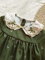 Robe d'automne pour filles de 4 à 7 ans, tenue de princesse de Style coréen, col de poupée imprimé, à la mode, décontractée, nouvelle collection 2025 3