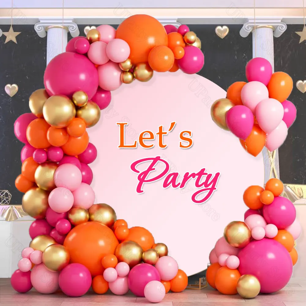 Orange heiße rosa Luftballons Girlande Metall Gold Pastell Rose rosa Ballonbogen für Brautparty Muttertag Geburtstag Party Dekor – Detail 1