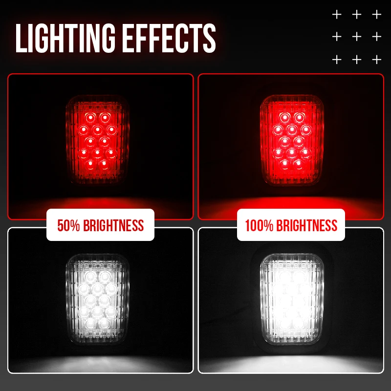    Ʈ LED Ĺ̵ ÷ Ʈ, 5x3 ġ 簢 , Ŭ Ʈ, ƮϷ θ RV ƮͿ ̵, 12V