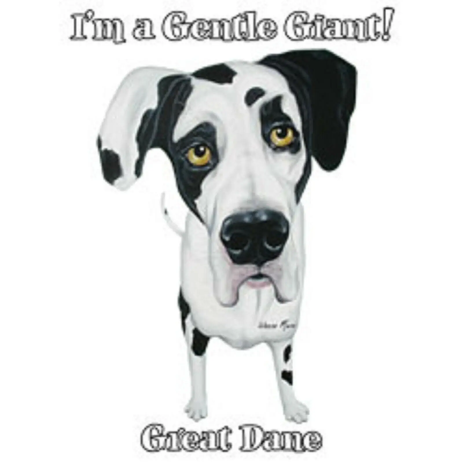 Great Dane Gentle Giant Size Youth Medium To 6 X Large T Shirt Pick Size Maniche Lunghe O Corte