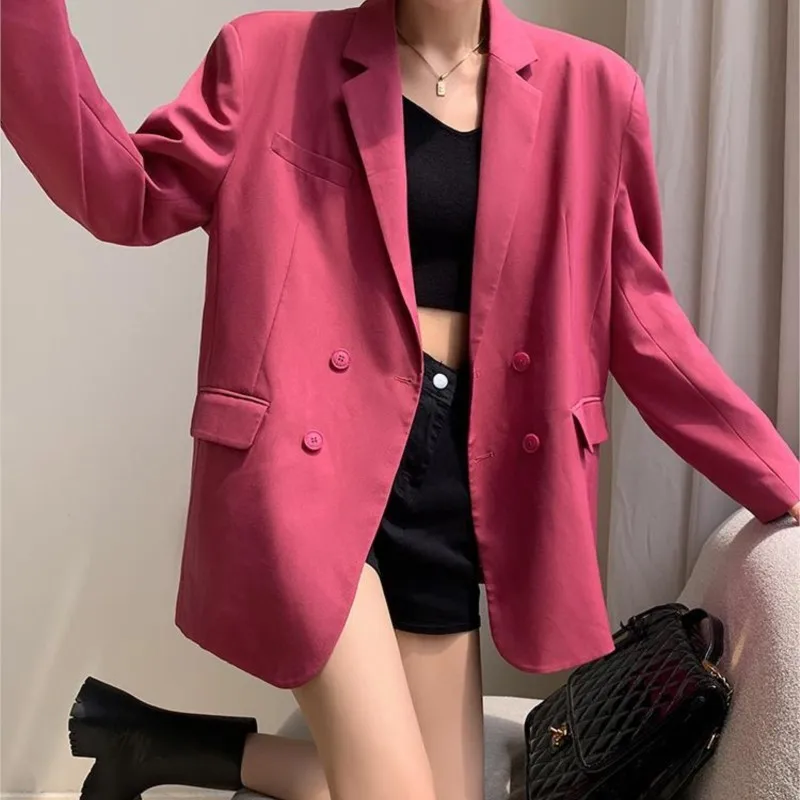B-TOTO Winter casual small suit jacket Women's foreign fashion senior sense of suit loose jacket autumn new 2023