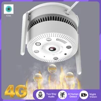 Умный детектор дыма 4G камера 3G SIM-карта домашняя панорамная 4MP HD для гостиной комнаты кухня магазин пожарная сигнализация датчик iCsee