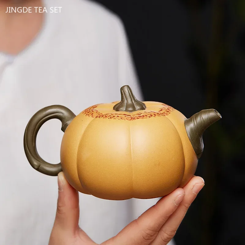200/300ml Boutique Yixing Purple Clay Tea Pot Authentic Section Mud Pumpkin Pot Master Handmade Zisha Beauty Teapot Home Teaware