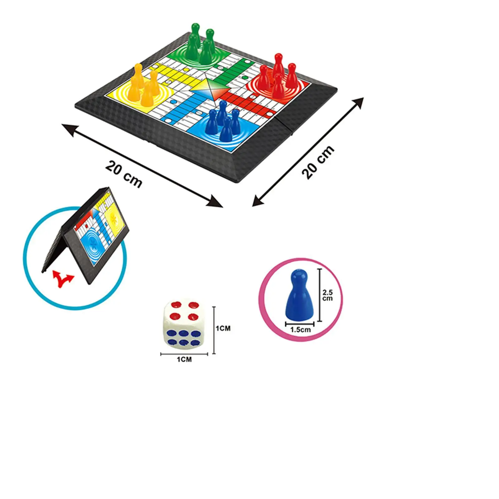 Ludo Classic Toy Board Game with Foldable Board Intellectual Toy Kids Ludo Classic Toy Board Game with Foldable Board Intellectual Toy Kids
