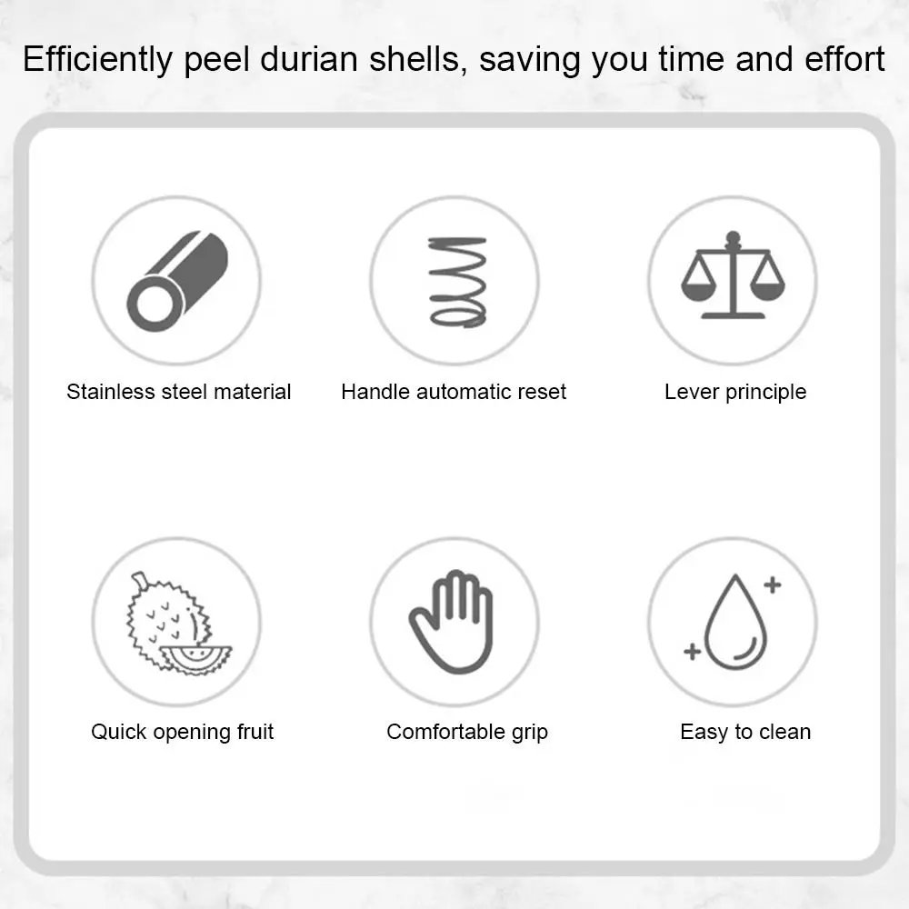 Durian Opener Clip Pliers Durian Peel Breaking Tool for Restaurant Household Cooking Stainless Steel