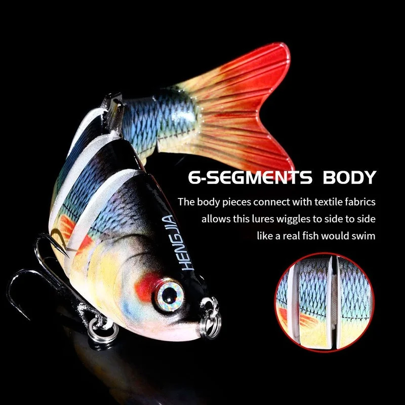 

3 Pcs/Box 10cm18g Boxed Fishing Lures Jointed Crankbait Swimbait 6 Segment Hard Artificial Bait For Fishing Tackle Lure