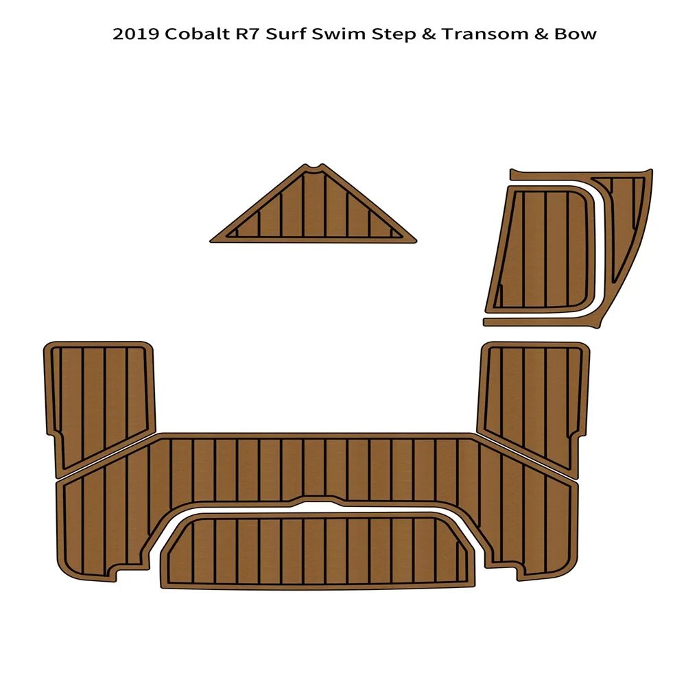 

2019 Cobalt R7 Surf Swim Platform Transom Bow Pad Boat EVA Foam Teak Deck Floor