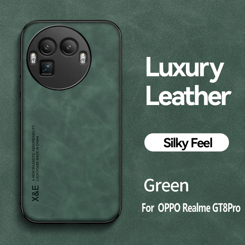 Magnetic Shockproof Leather Phone Case with Silicone Soft Cover