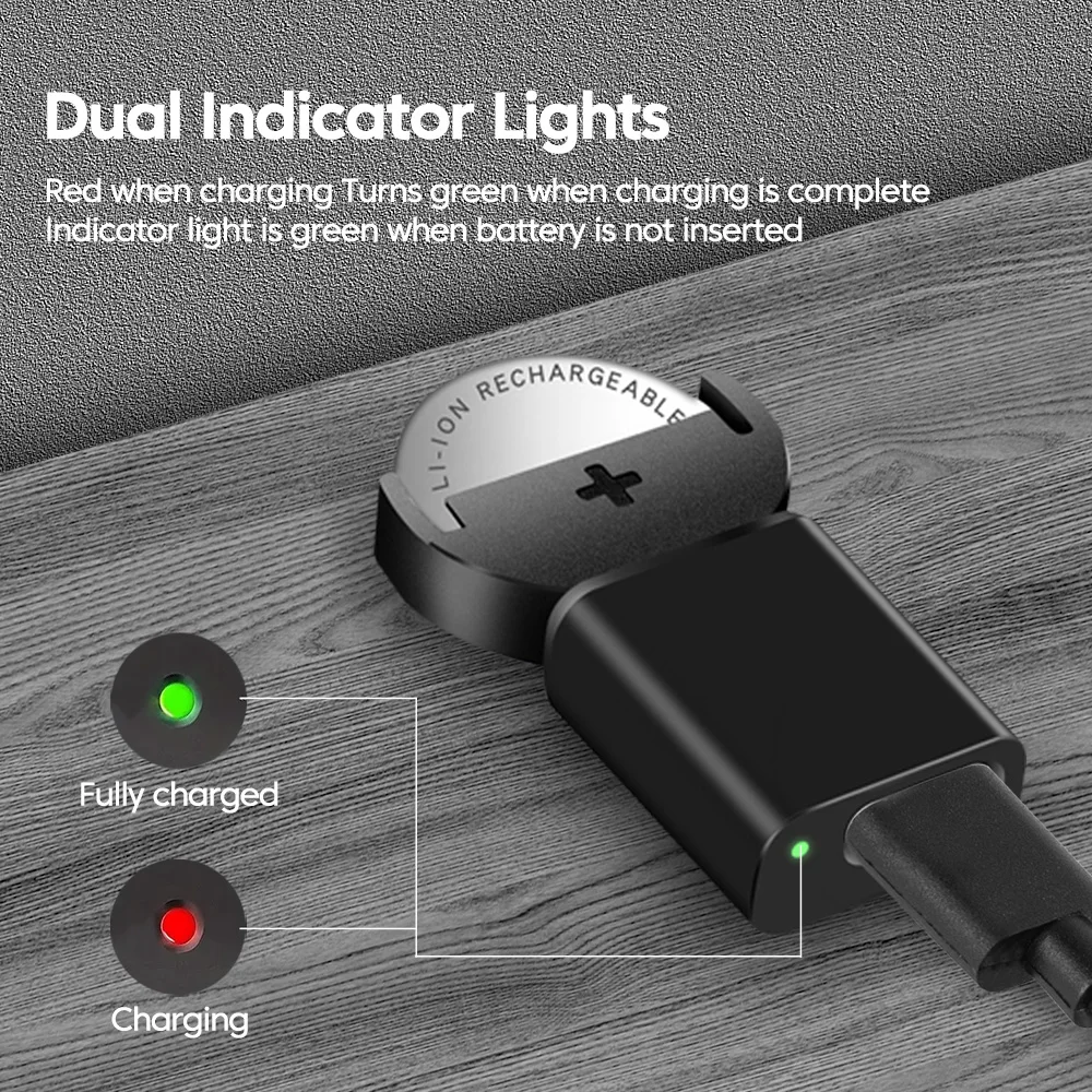 Versatile Type C Charger for Rechargeable Button Battery Cells