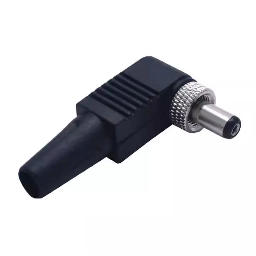 

3-5PCS 90 Degree Male 5.5x2.1mm Type L Plug DC Power Male Plug DC with nut welding plug