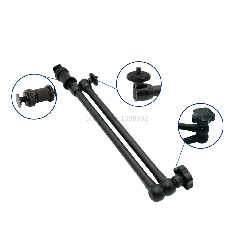 DSLR 카메라 조작 LCD DV 모니터 용 20 인치 관절 마찰 매직 암 삼각대 나사 LED 라이트 마이크 DJI Osmo