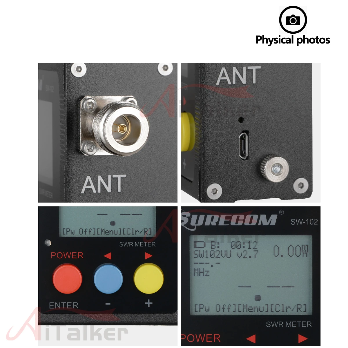 The Latest version Surecom SW-102 125-525Mhz VHF/UHF Antenna Power & SWR MeterDigital VHF/UHF SWR & POWER WATT METER BAOFENG