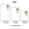 Retro Foil Gold Cover Travelers Notebook Refill Filler Paper for Midori Notebook and Journal Insert Refill Standard Passport 6