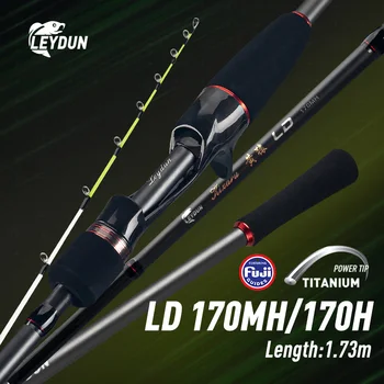 LEYDUN Kizaru 170MH/H Fishing Rods FUJI Guide Ultra light Tianium Tip Cuttlefish Squid Boat Fishing Casting Rod 1