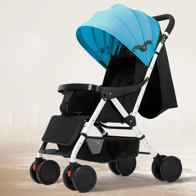 Bluechildhood Light Weight Baby Stroller Two-Way Push Travelling Pram For Baby Newborn carriages images - 6