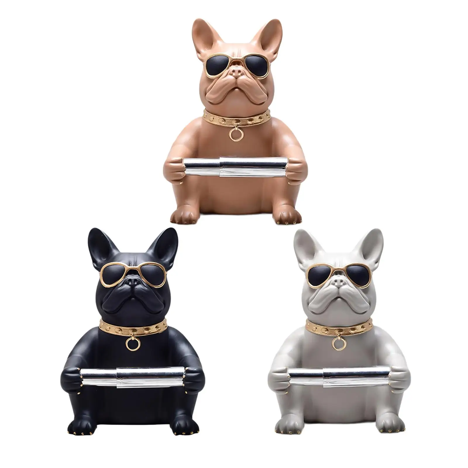 Toilet Paper Holder Decor Puppy Figurine Tissue Paper Roll Dispenser for Bathroom Storage Countertops Toilet Restaurant Home