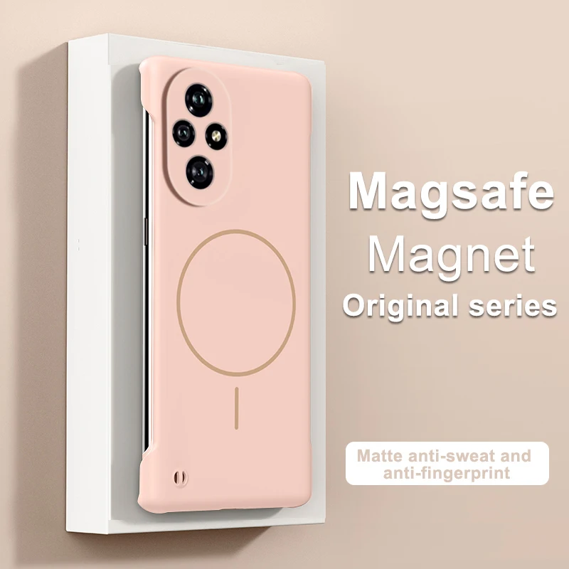 Frameless Magnetic Wireless Charging Slim Hard Phone Case