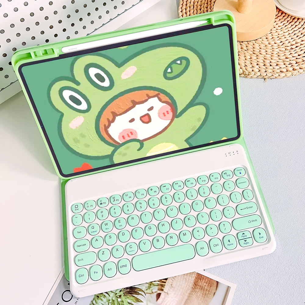Enhanced Wireless Bluetooth Keyboard and Mouse with Tablet Case and Pencil Cover