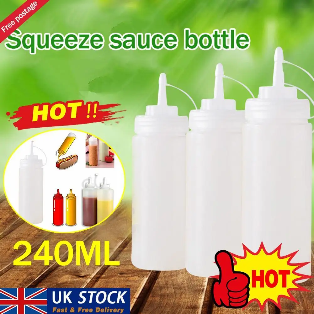 Condiment Squeeze Sauce Bottles Kitchen Hot Sauces Olive Oil Bottles Ketchup Mustard Dispensers Kitchen Accessories Gadgets 2