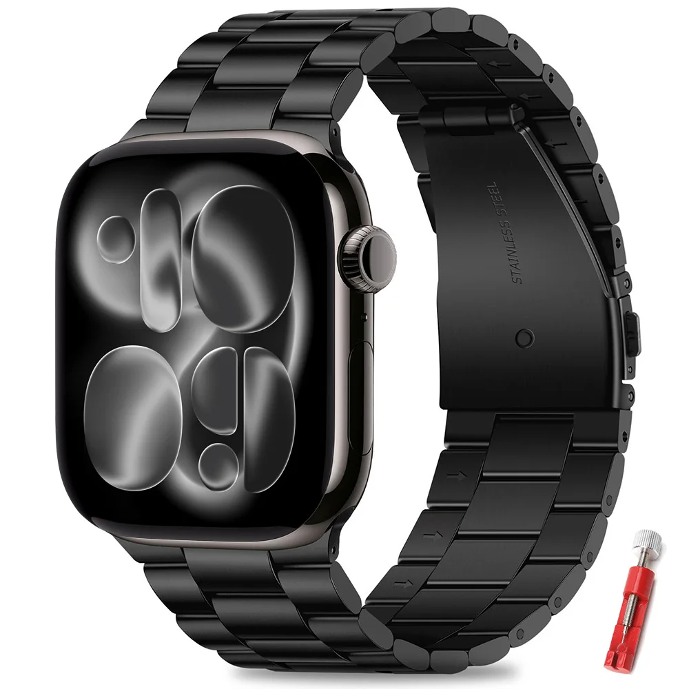 Premium Stainless Steel Watch Strap - Elegant Metal Bracelet