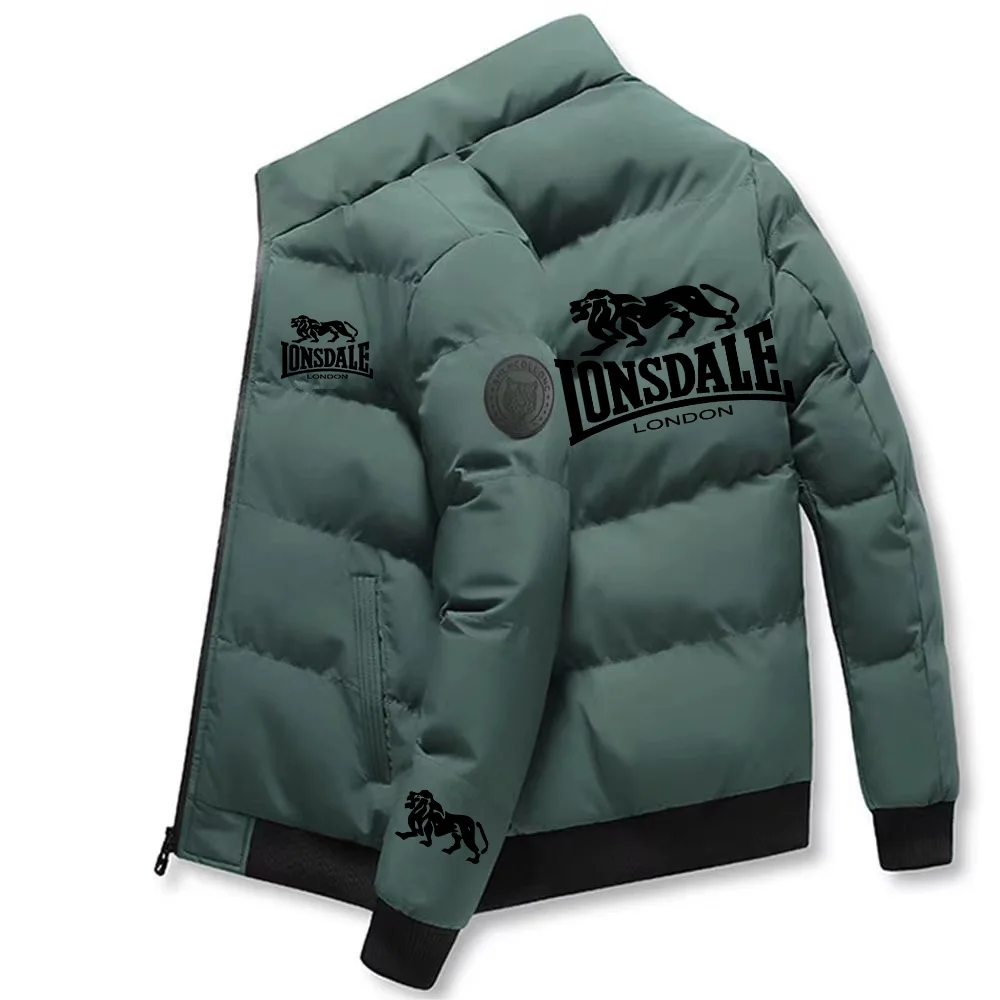 Stand Collar Coats Autumn Jacket Men Cotton Padded Korean Fashion Streetwear Casual Clothing
