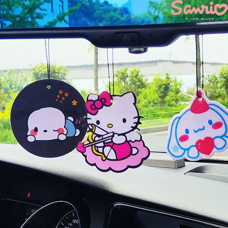 SanrioHelloKittyCarAirFreshenerCuteCinnamorollKuromiNatural
