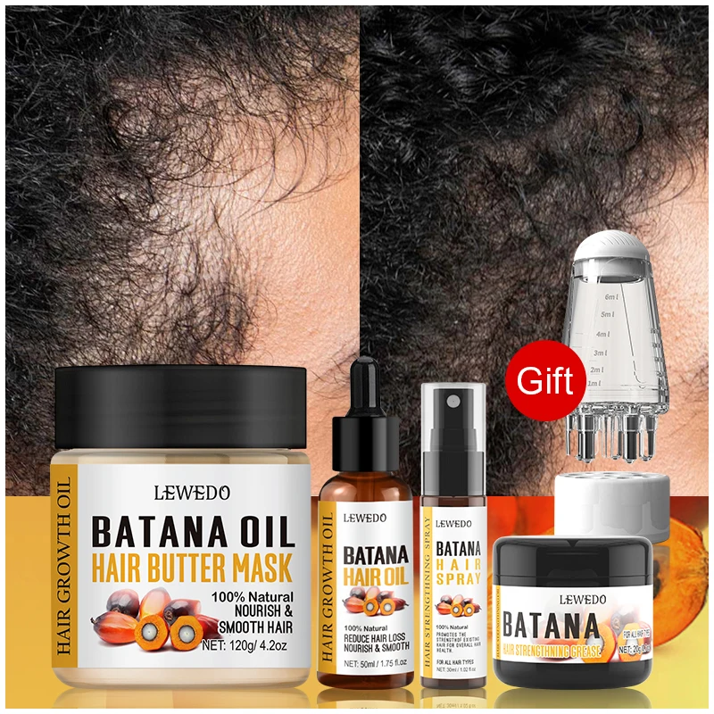 2024 Batana Oil For Hair Growth Set Anti Hair Break Hair Regrowth Essence Anti Hair Loss Spray Smooth Hair Treatment Hair Mask 3d printer bimetal heat break alloy throat smooth thread heatbreak