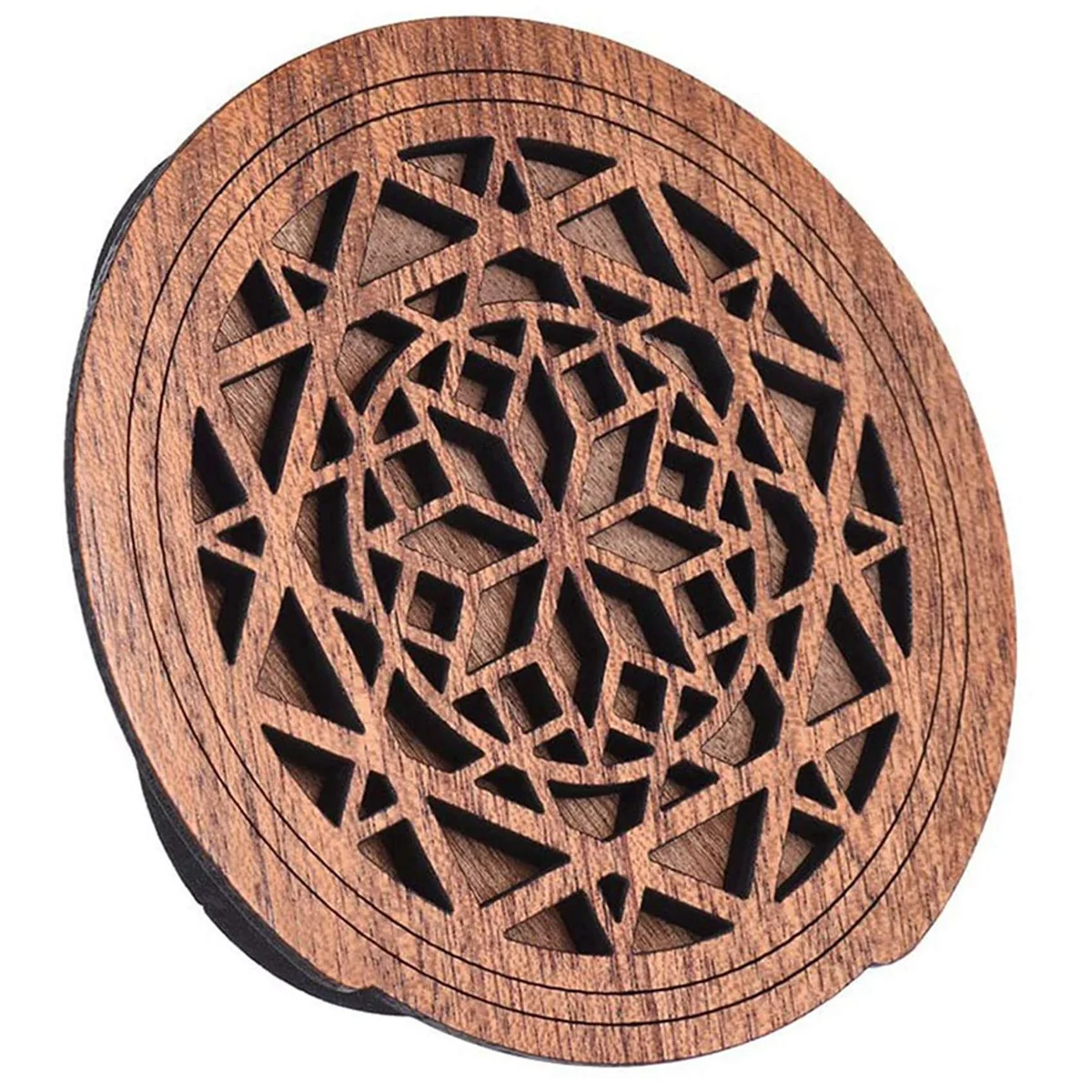 BAAU 3X Guitar Wooden Soundhole Sound Hole Cover Block Feedback er Mahogany Wood for EQ Acoustic Folk Guitars,Style 1