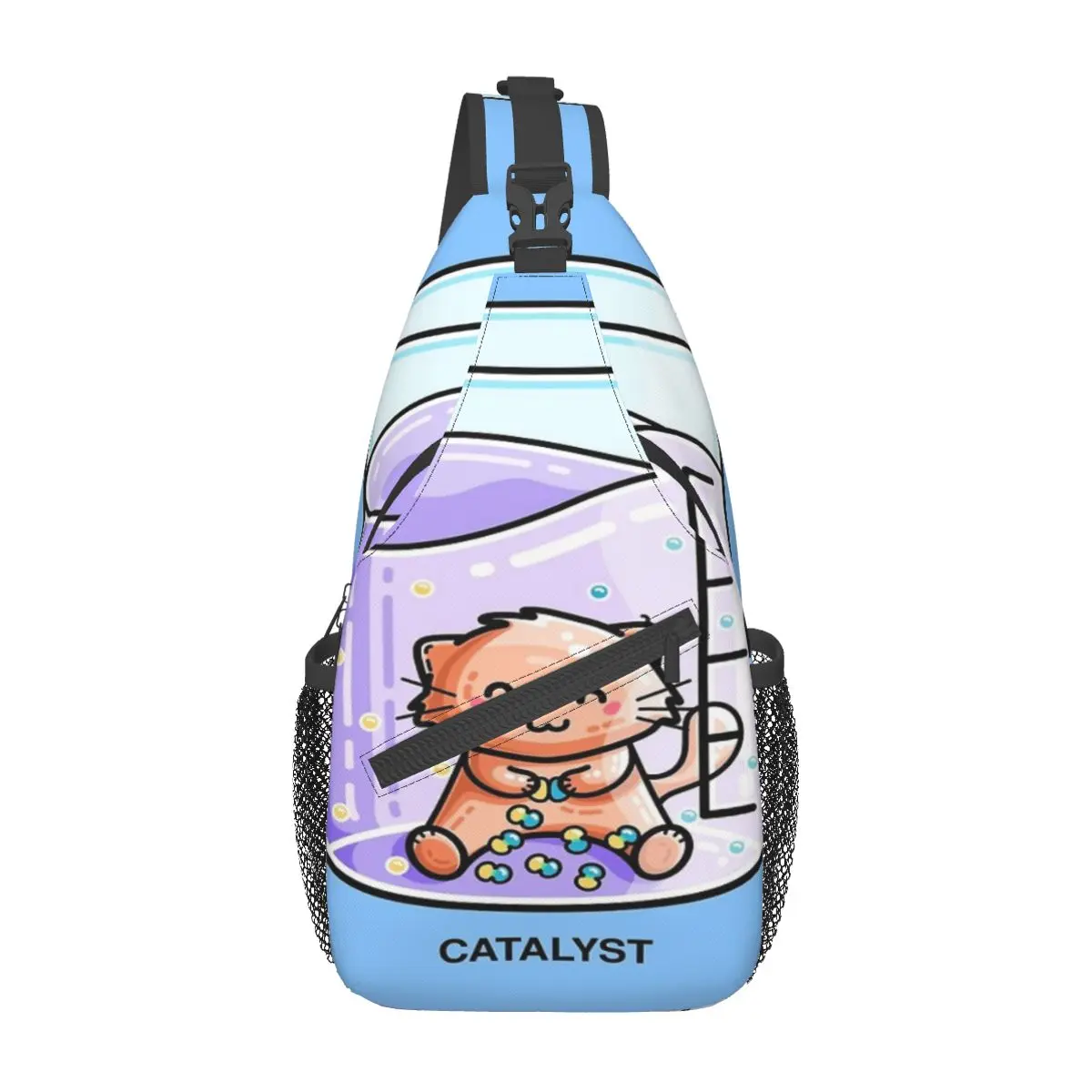 

Catalyst Cute Chemistry Cat Pun Chest Bag Personalized Large capacity School Cross chest bag Multi-Style