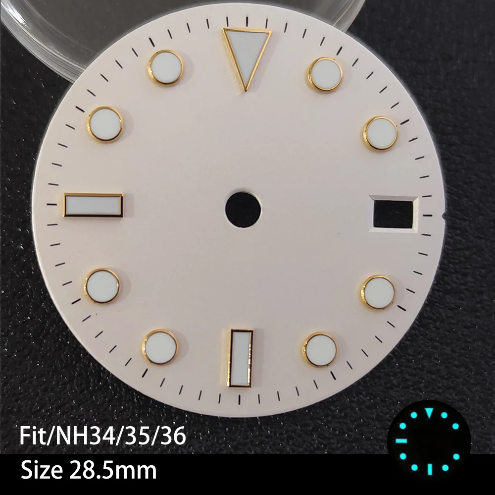 Custom Blue Luminous Multi-Color Calendar Watch Dial Replacement Accessory