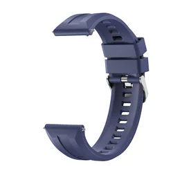 Silicone Watch Band - 22mm Adjustable Strap for 22mm (Raw Blue)