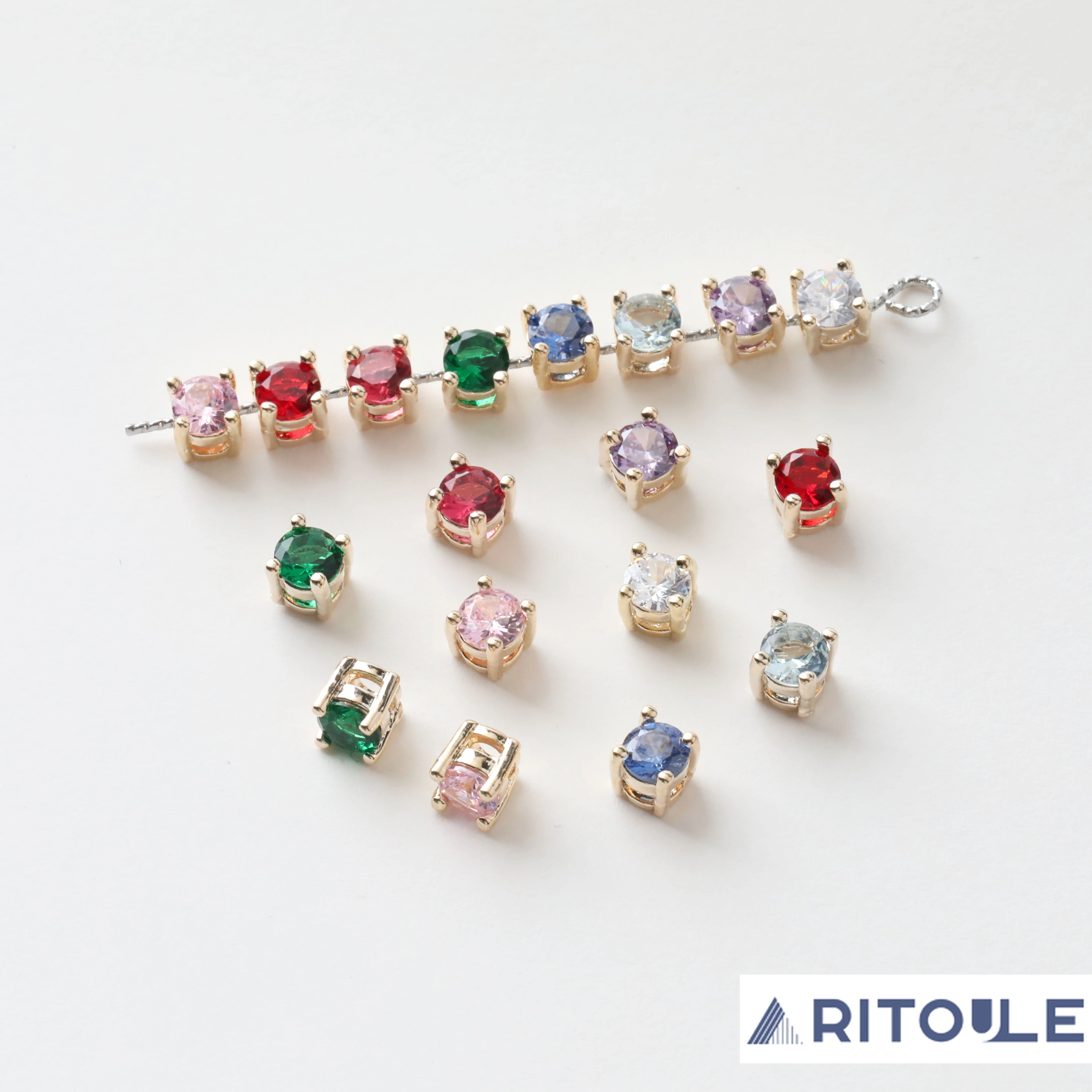 

Универсальные и минималистичные медные инкрустированные циркониевые бусины, сделай сам, циркониевые разделенные бусины, аксессуары для браслетов, ожерелий, сережек