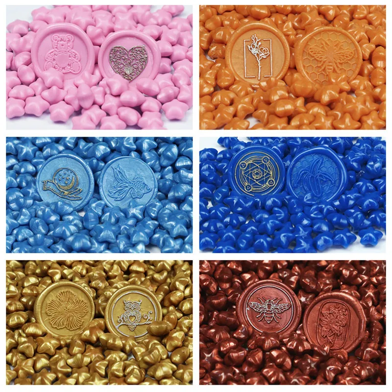 

1000g Star Vintage Paint Wax Particles DIY Gift Box Wedding Invitation Envelope Postcard Sealing Wax Beads Vintage Sealing Craft