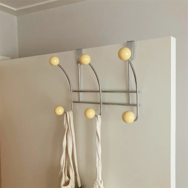 

Household Cream Color Metal Clothes Hat Holder Rack Home Bedroom Bathroom Organizer Baby Kids Room Nursery Vintage Wall Hook
