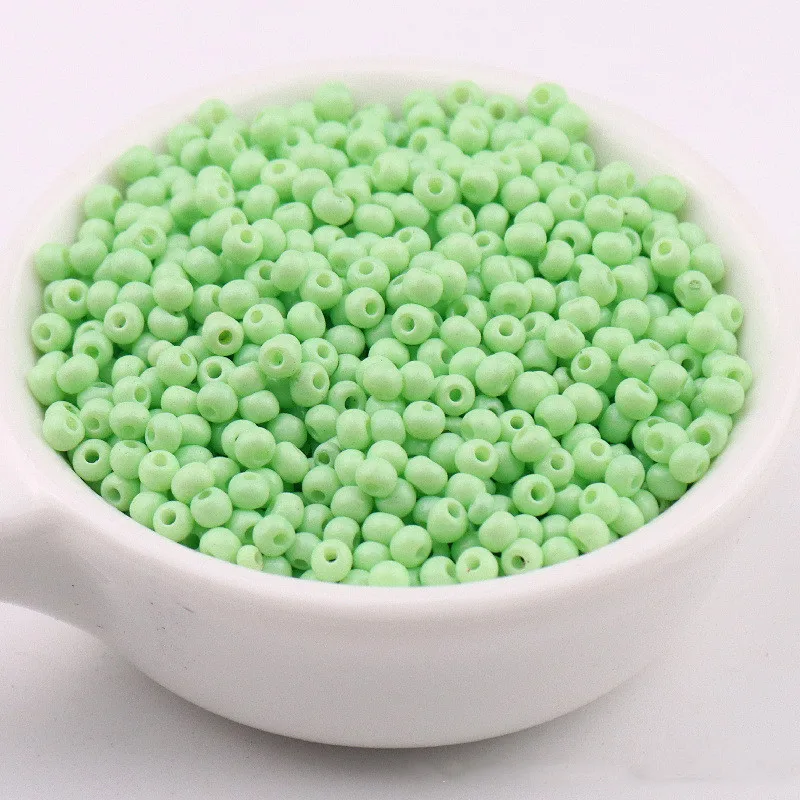 High-Quality Wear-Resistant Solid Color Glass Rice Beads