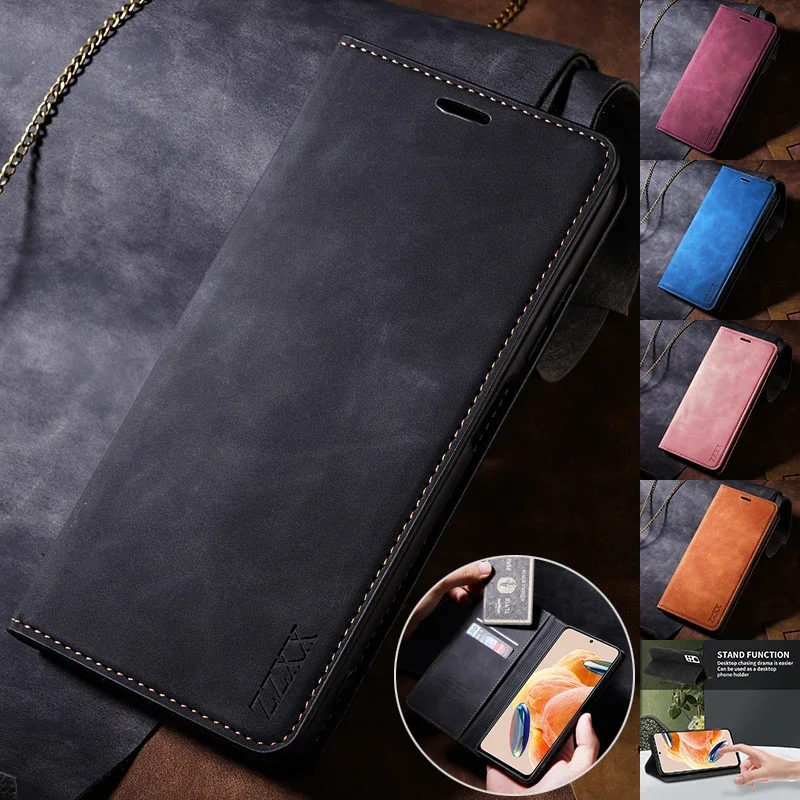 

Wallet Flip Leather Case For Xiaomi Redmi 12C 10C 9A 9C 9T Note 12 Pro 12S 11 Pro 10 Pro 9 Pro 8 Pro 7 Poco X5 Pro X3 11T 12T