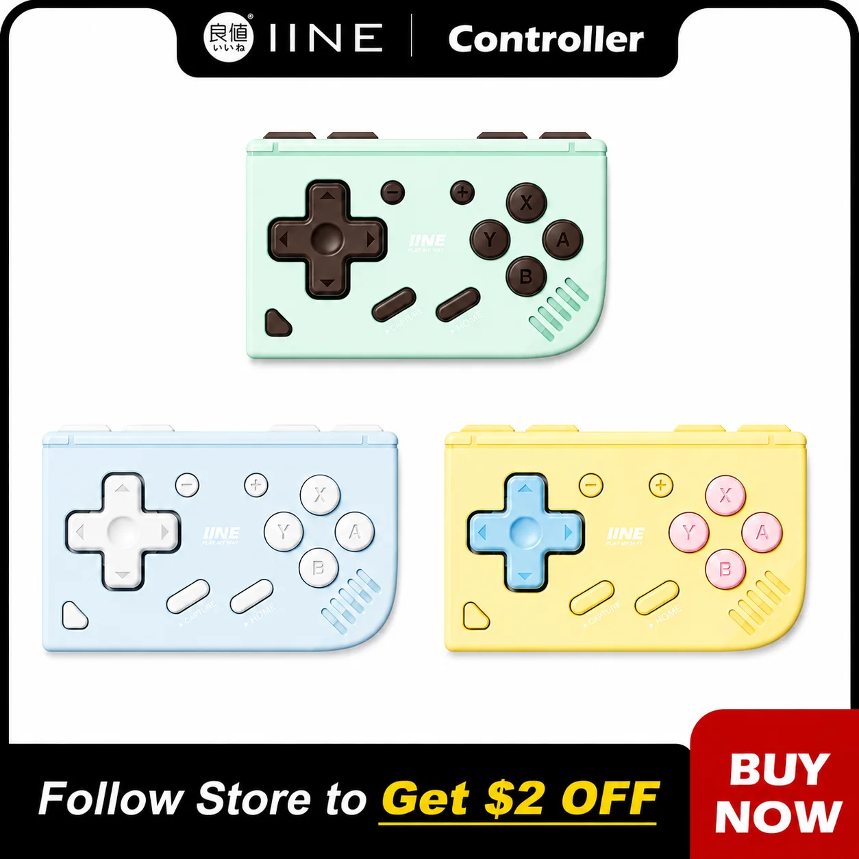 Compact Wireless Gamepad with Motion Control & Portable Design