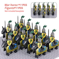 Medieval Military Sets Cavalry Figures Building Blocks Soldier Spartan Warrior Knights Roman Weapons Accessories Toys for kids 1