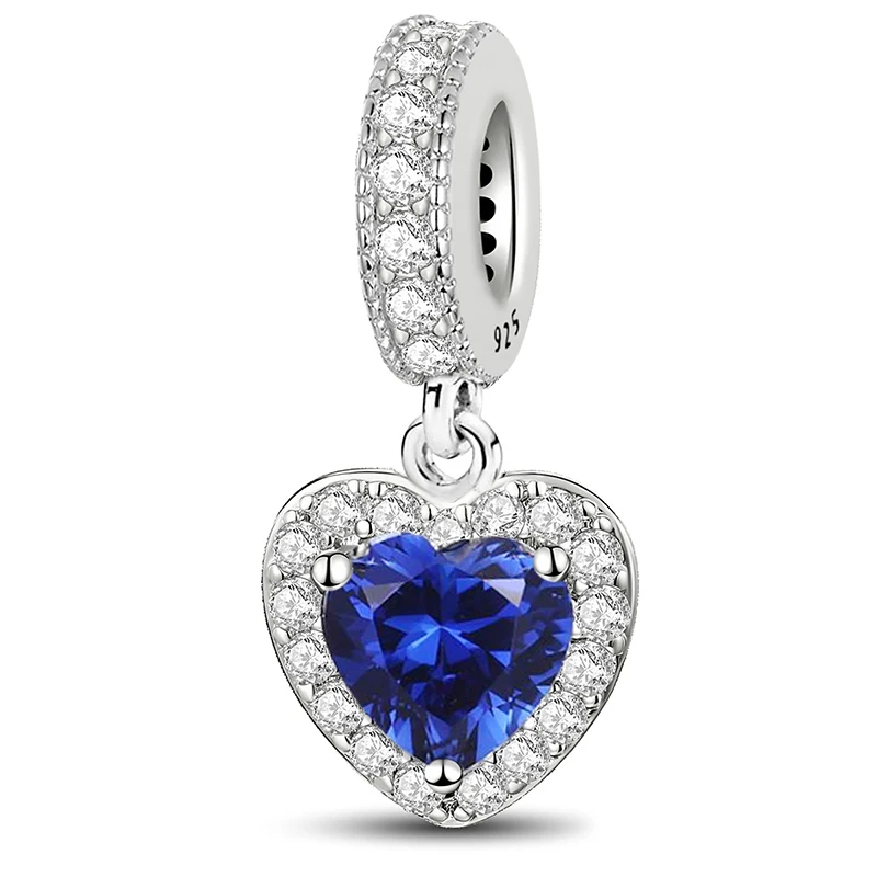 MyGiftHome 925 Sterling Silver Love Heart Charms