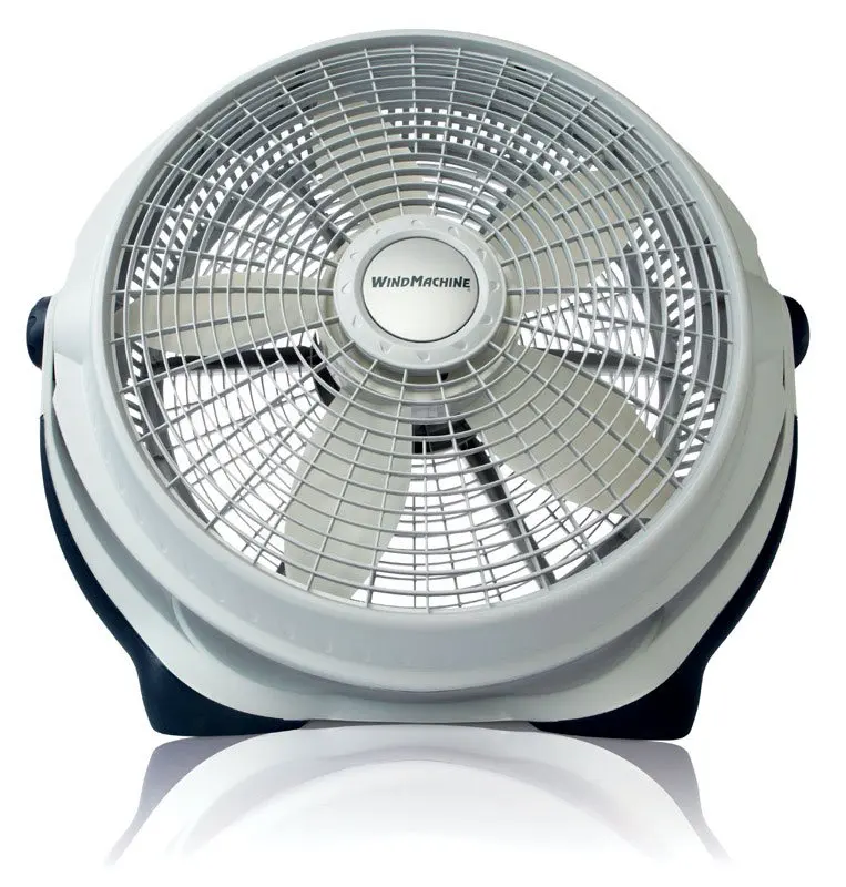 20 Pivoting Wind Machine Air Circulator Floor Fan with 3- Speeds, 3300,  Gray