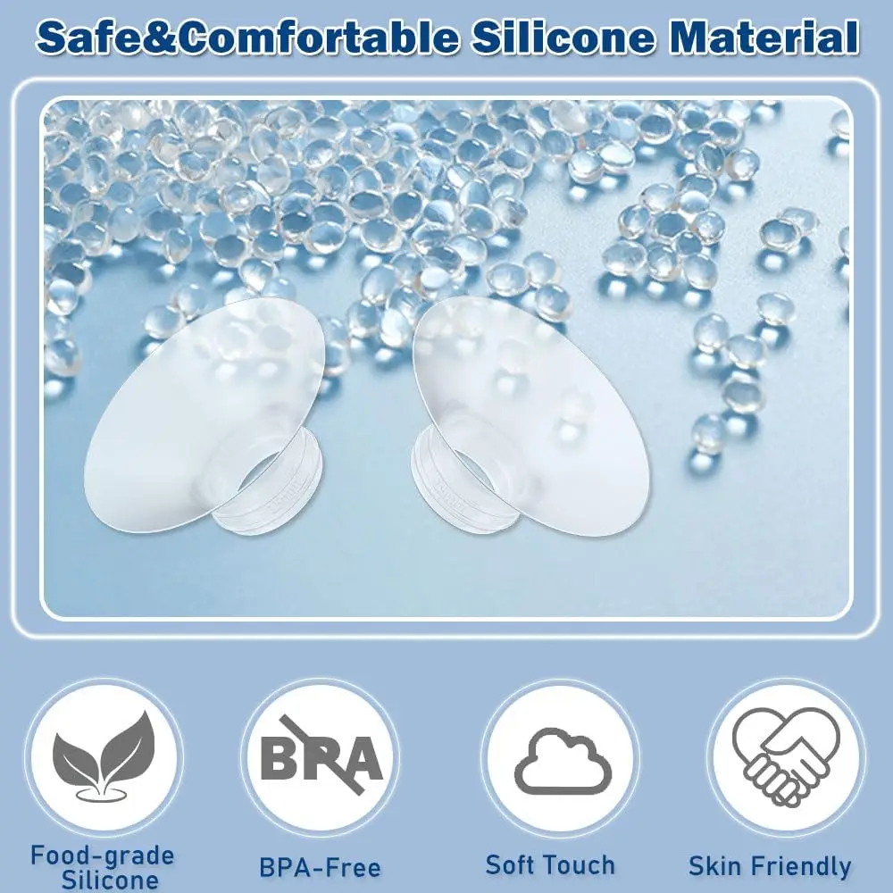 Silicone Flange Inserts for Breast Pumps Electric Breast Pumps Shield/Flange Nipple Tunnel Narrow Connector Feeding Essential 4