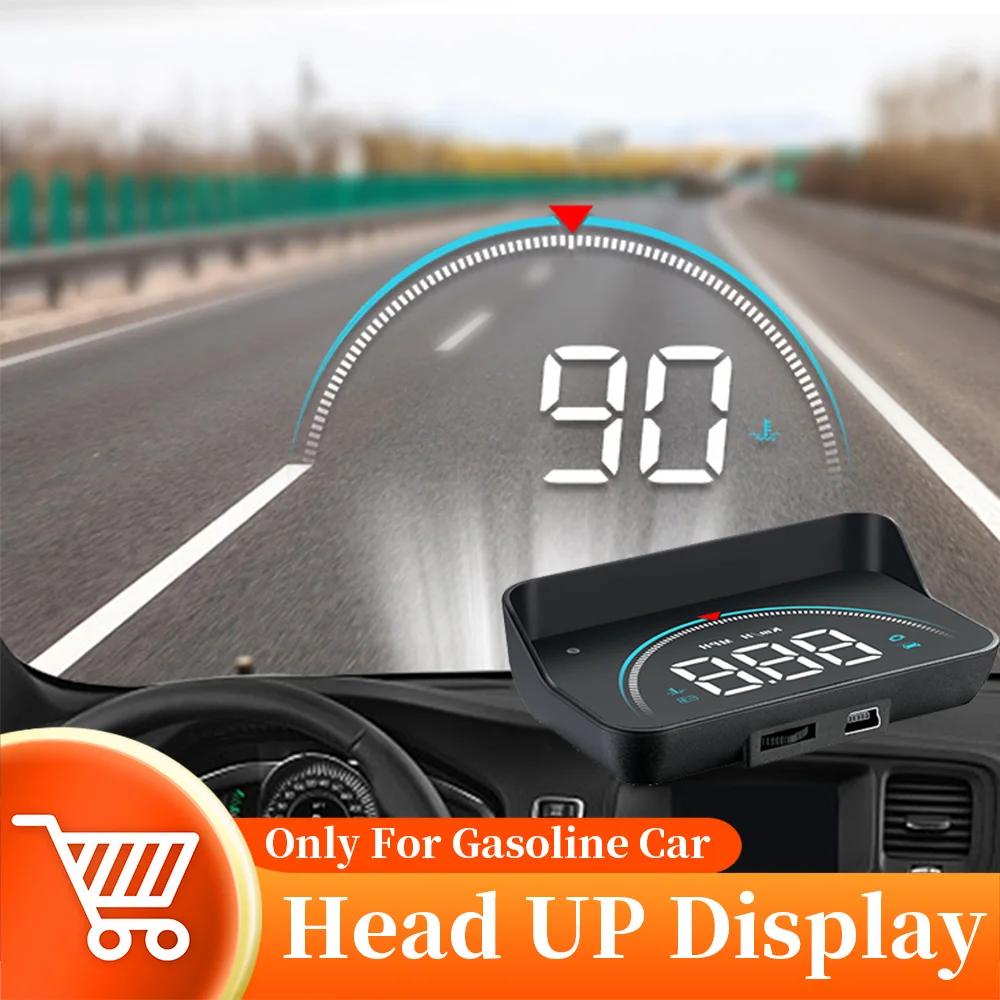 M6S Car Hud Head Up Display Tachometer Water Temperature Voltage Led HUD  Display Projector Digital Windshield Front Display - AliExpress