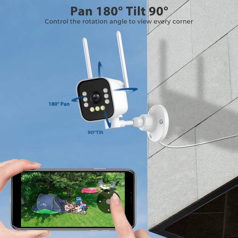 8MP 4K PTZ Wifi IP Camera Outdoor H.265 Surveillance Camera Auto Tracking Audio 2MP Bullet Camera Home Security Protection ICSEE 2