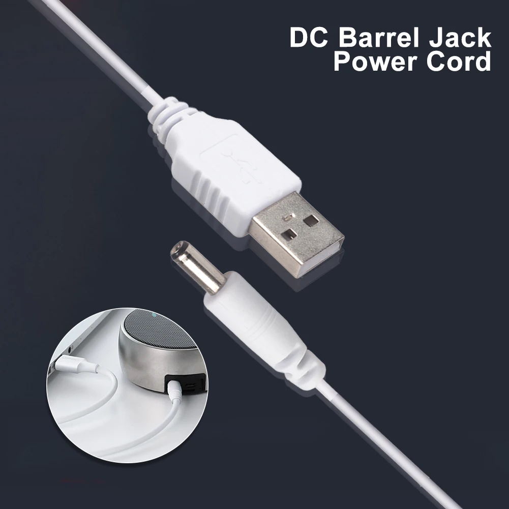 Charging Cable USB Charging Cable USB DC Converter USB to DC 3.5mm Power Cable for Speaker 3.5x1.35mm 5V DC Barrel Jack Connector Power Converter Charging Cable