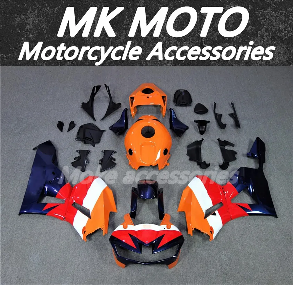 

Комплект обтекателей для мотоцикла, подходит для Cbr600rr 2013 2014 2015 2016 2017 2018 2019 кузов высокого качества красный оранжевый темно синий