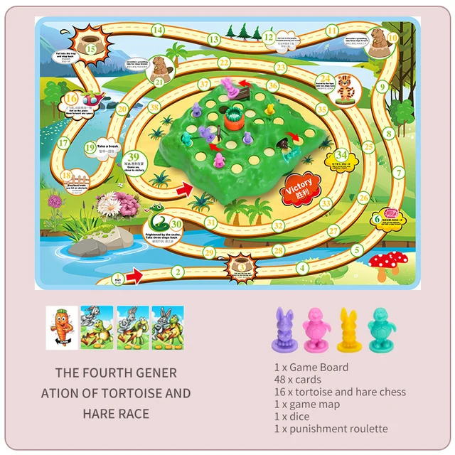 Rabbit Cross Country Competitive Trap Montessori Children Educational Family Fun Early Childhood Board Games Interactive Toys 6