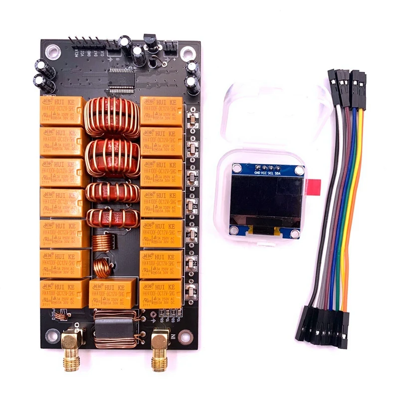 

Antenna Tuner Board Motherboard With Screen Finished Version DIY Antenna Kits Black PC+Metal ATU‑100 400MA