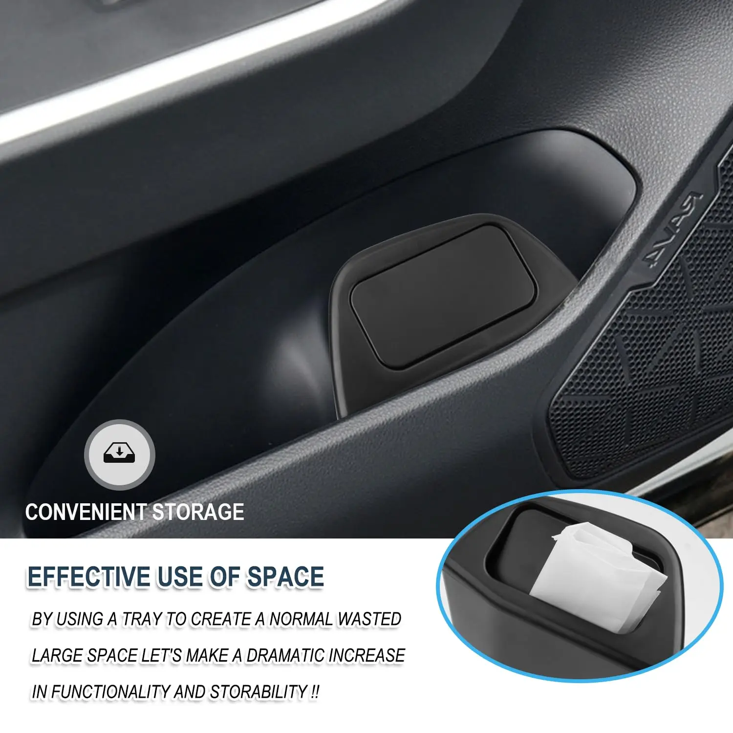 For Toyota RAV4- Car Side Door Trash Can with Lid, Plastic Garbage Can for Storage and Organize Accessories