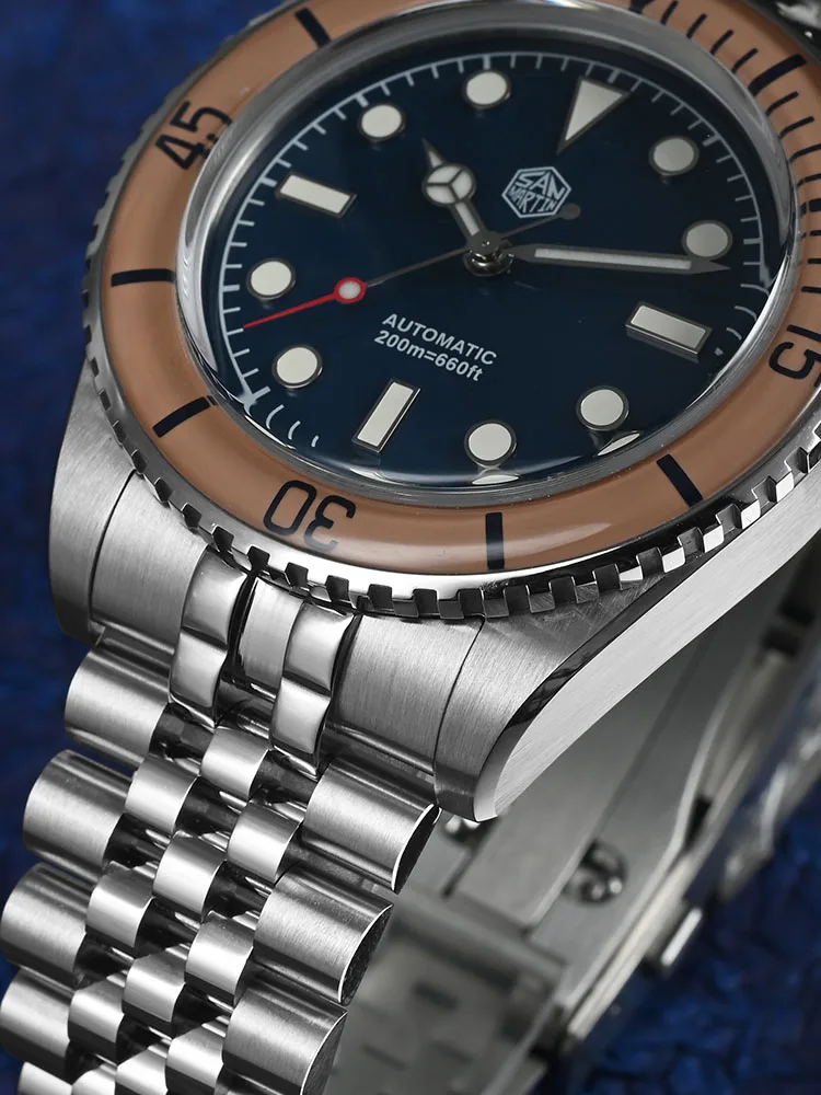 サンマーティンヴィンテージ高級メンズダイブウォッチ 40 ミリメートル